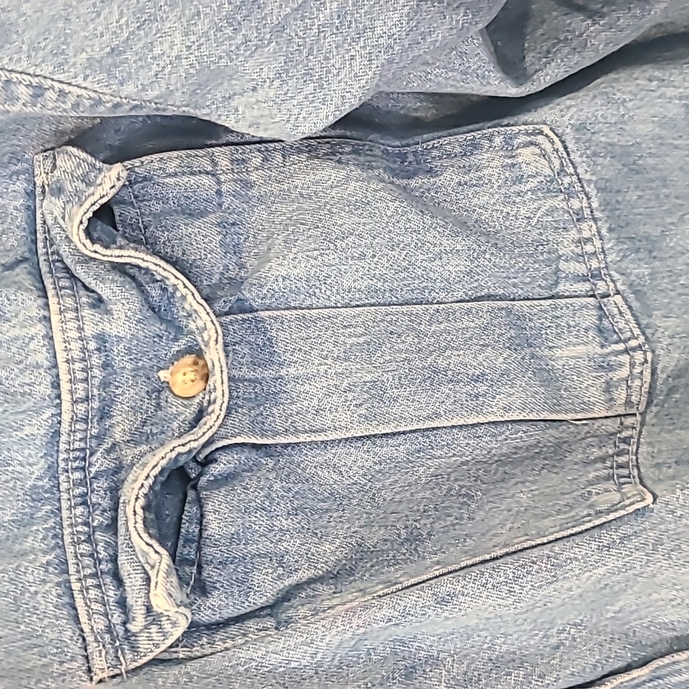 Vintage GAP denim shirt oversized distressed XXL - Picture 2 of 13